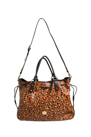 Bolso shopper mediano Visetos Leopard Aren