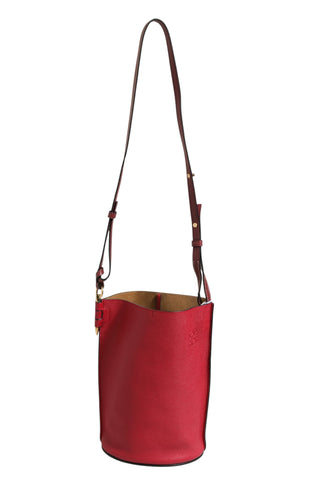 Gate Raspberry & Wine Leather Bucket Bag
