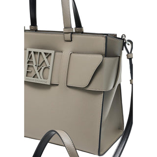 Beige Artificial Leather Handbag