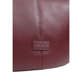 Bolso de mano de poliéster burdeos