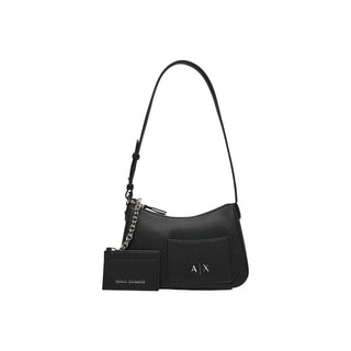 Black Polyester Handbag
