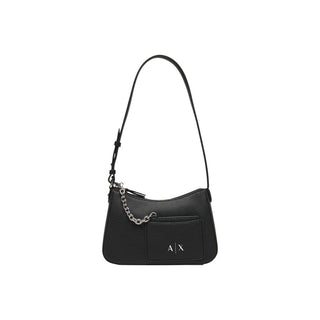 Bolso de mano de poliéster negro