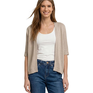 Gray Polyester Cardigan