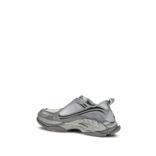 Gray Polyethylene Athletic Sneakers