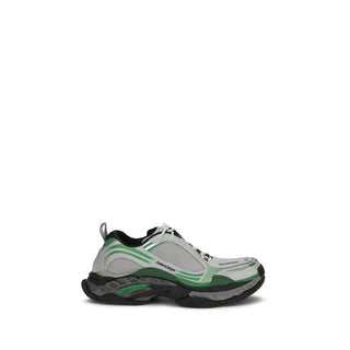 Gray Polyester Athletic Sneakers