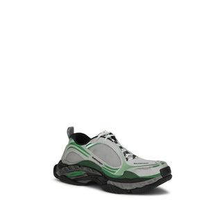 Gray Polyester Athletic Sneakers