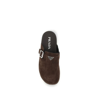Brown Calf Leather Bos Taurus Mules