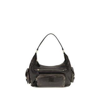 Bolso de hombro de cuero de becerro marrón Bos Taurus  