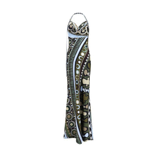 Multicolor Silk Long Dress