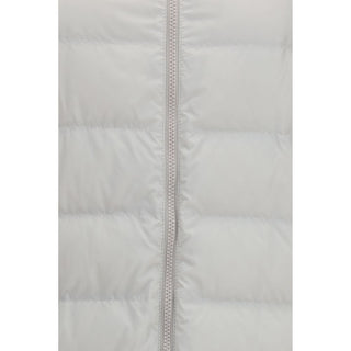 Chaqueta larga de poliéster gris