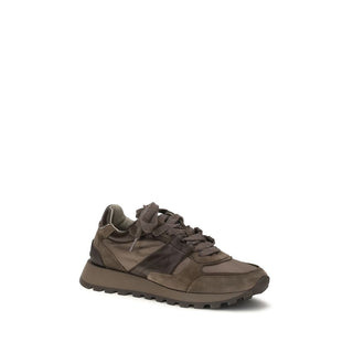 Brown Calf Leather Bos Taurus Athletic Sneakers