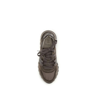 Brown Calf Leather Bos Taurus Athletic Sneakers