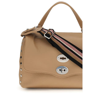 Beige Calf Leather Bos Taurus Handbag