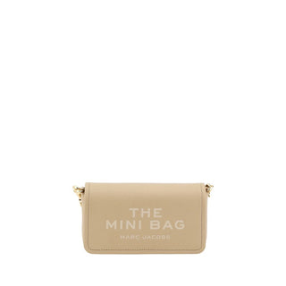 Bolso de hombro beige de cuero de becerro Bos Taurus  