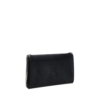 Schwarze Polyester-Schultertasche