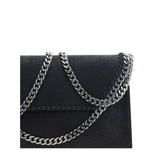 Schwarze Polyester-Schultertasche