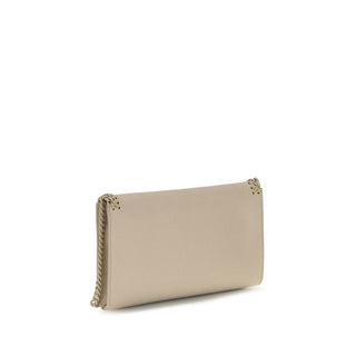 Bolso de hombro beige de poliéster
