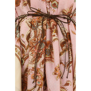 Vestido casual multicolor de seda