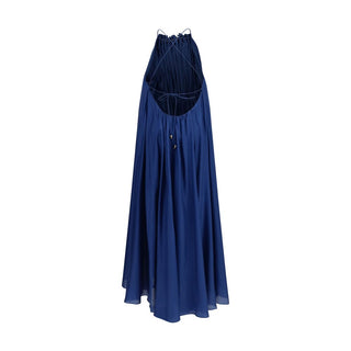 Blue Silk Cocktail Dress