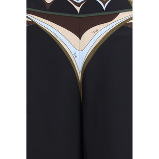 Pantalones acampanados de seda negra