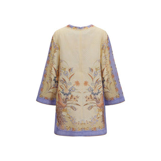 Multicolor Linen Casual Dress