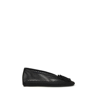 Black Polyethylene Ballet Flats