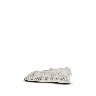 White Polyethylene Ballet Flats