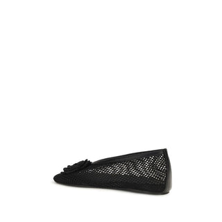 Black Polyethylene Ballet Flats