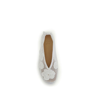 White Polyethylene Ballet Flats