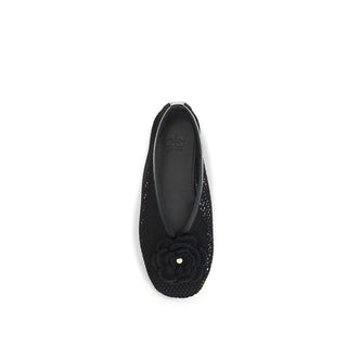 Black Polyethylene Ballet Flats