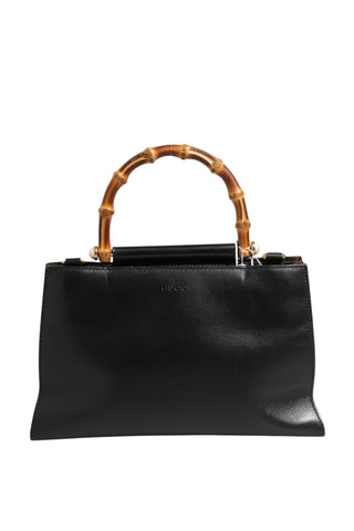 Bolso de piel con asa superior de bambú Nymphaea