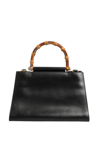 Nymphaea Bamboo Top Handle Leather Bag