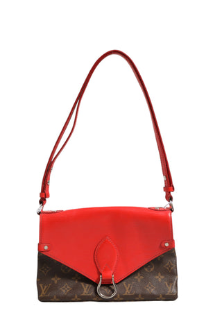 Saint Michel Monogram Epi Shoulder Bag Coquelicot