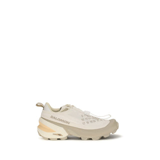White Nylon Athletic Sneakers