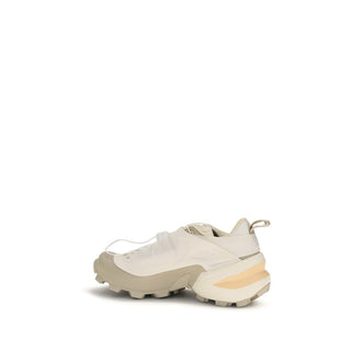 White Nylon Athletic Sneakers