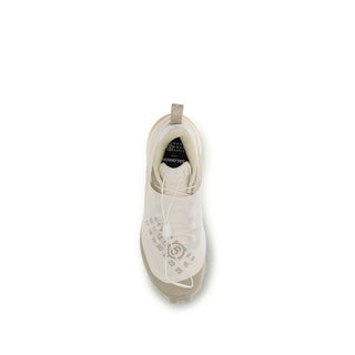 White Nylon Athletic Sneakers