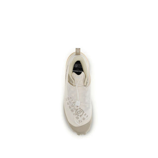 Beige Polyester Athletic Sneakers