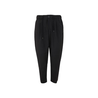 Black Polyester Casual Pants