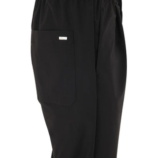Black Polyester Casual Pants