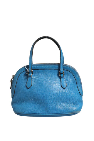 Bolso de mano Dome de cuero azul