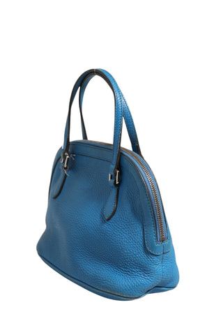 Bolso de mano Dome de cuero azul