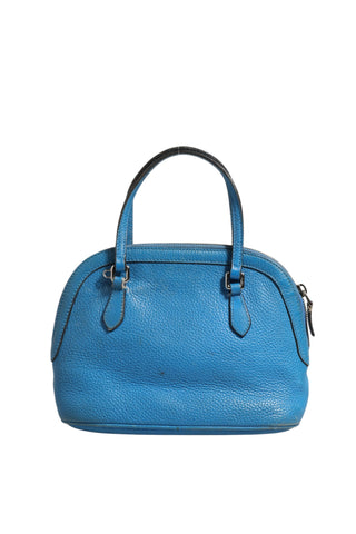 Bolso de mano Dome de cuero azul