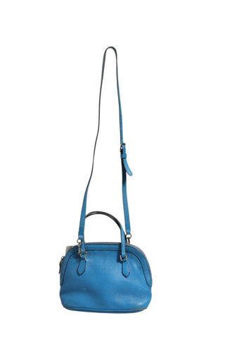 Bolso de mano Dome de cuero azul