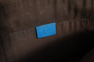 Bolso de mano Dome de cuero azul