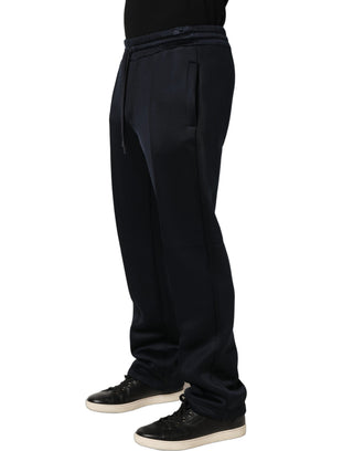 Black Polyester Jogger Men Sweatpants Pants