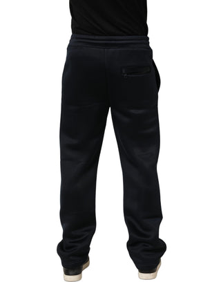 Black Polyester Jogger Men Sweatpants Pants