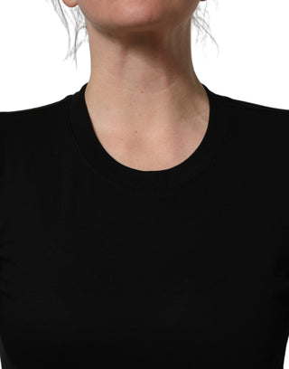 Black Long Sleeves Crew Neck Pullover Sweater