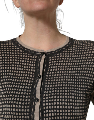 Black Floral Lace ButtonDownCardigan Sweater