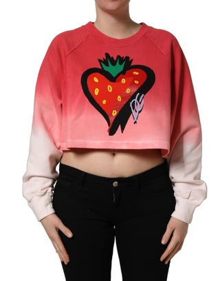 Multicolor StrawberryPrint Sweatshirt Sweater