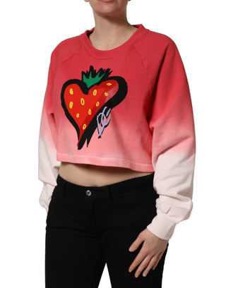 Multicolor StrawberryPrint Sweatshirt Sweater